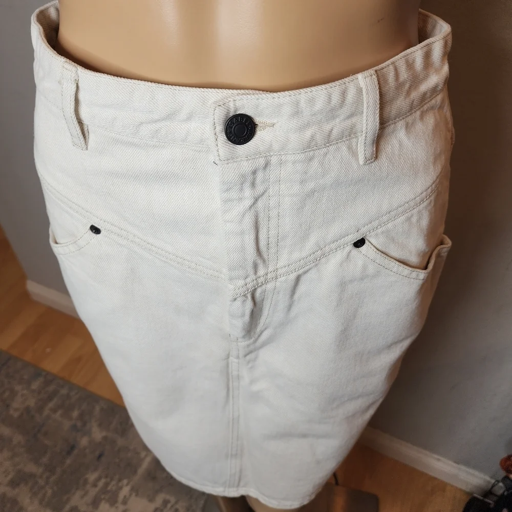 Isabel Marant Off White Denim Skirt Size 38 (Size 6) 100%‎ Cotton